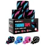 Duimtape voor Gewichtheffen - Zweetbestendig, Handscheurbaar en Huidvriendelijk - 3 Rollen van 3,8 cm x 4,5 m voor Powerlifting en CrossFit