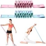 Elastische Weerstandsband voor Krachttraining - Set van 2 met 10 Gespen
