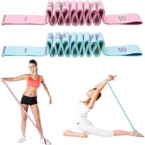 Elastische Weerstandsband voor Krachttraining - Set van 2 met 10 Gespen