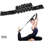 Elastische fitnessband met 8 lussen voor stretching en krachttraining