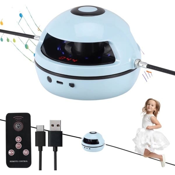Elektrisch Springtouw Machine - Automatisch Rope Skipping Fitnessapparaat met LED Display en Bluetooth Speaker, Cardio Training en Thuisgym Sportapparaat