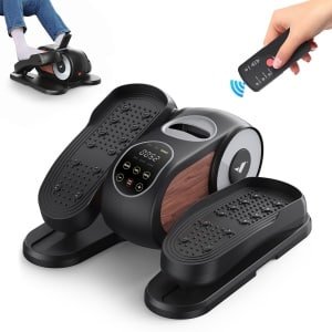 Elektrische Beentrainer Onder Bureau - Mini Elliptische Trainer - Pedaaltrainer Zittend - Crosstrainer Voor Thuis Kantoor - 12 Snelheden Programma's - Afstandsbediening - Stil en Compact - LCD Display - Vooruit en Achteruit Bewegen