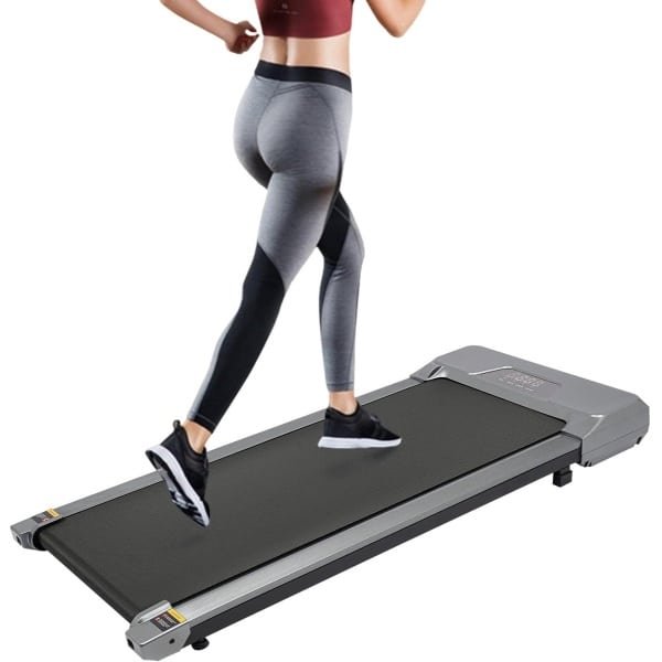 Elektrische Loopband - Thuis Fitness - Snel Lopen - Afstandsbediening Inbegrepen - Max 100 kg - Zilver