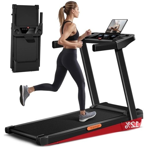 Elektrische Loopband - Treadmill - Hardloopband - Fitnessapparaat - Inklapbare Loopband - 3.0 PK Motor - Instelbare Hellingshoek 12%