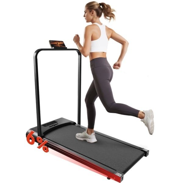 Elektrische Loopband - Wandelmachine - Looptrainer - Fitnessapparaat - Joggingmachine - Compact Design - 6% Hellingshoek - Fluisterstil Met Afstandsbediening - Zwart - Duurzaam Ijzer - Geschikt Voor Onder Bureau