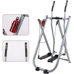 Elliptische Trainer - Crosstrainer Hometrainer - Thuis Fitness - Opvouwbaar Dubbel Werkend - Tot 113kg - Zilver