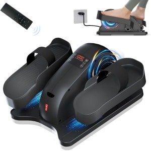 Elliptische Trainer - Crosstrainer - Pedaltrainer - Fietstrainer - Bureau Trainer - Compact Formaat - Stil Met Voetmassage - Zwart