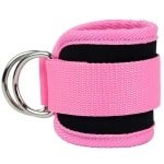 Enkelbanden, roze enkelbandkatrollen, voor krachttraining.