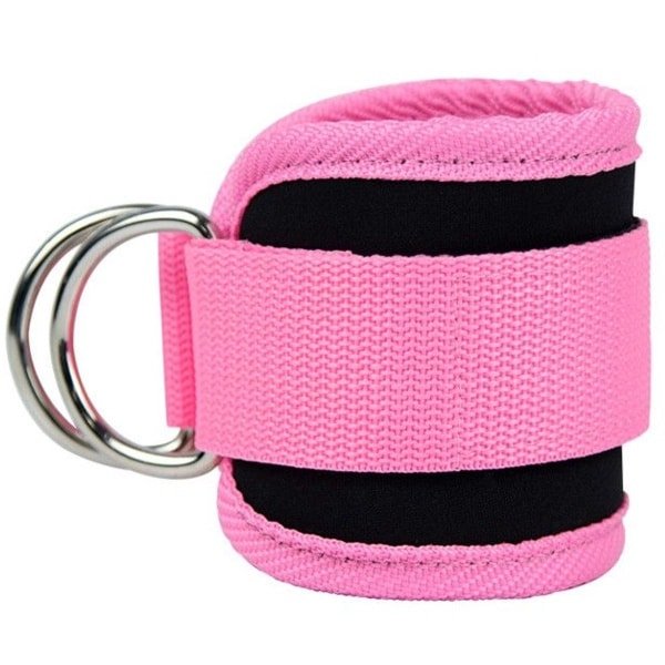 Enkelbanden, roze enkelbandkatrollen, voor krachttraining.