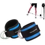 Enkelbandjes Set - Polsbanden Fitness - Krachttraining Benen - Dubbele D-ringen - Verstelbaar - Blauw