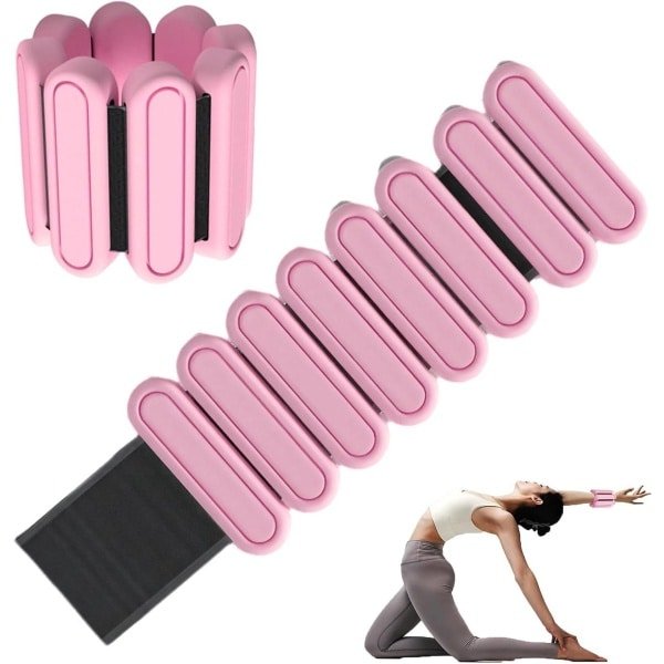 Enkelgewichten voor Krachttraining en Aerobic - Verstelbare Polsgewichten voor Yoga, Pilates en Cardio - Set van 2 Gewichten à 900G