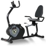 Ergometer met Rugsteun - 16 Weerstanden & Hartslagmeter - Stille Hometrainer met Transportwielen