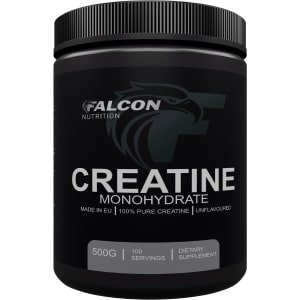 Falcon Nutrition - Creatine Monohydraat - 100% Creatine Monohydraat 200 mesh - Smaakloos - 500 gram (100 doseringen)