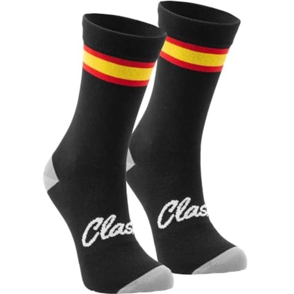 Fietssokken met Spaanse vlag - ademend, compressie en thermoregulering voor fietsen, MTB en crossfit