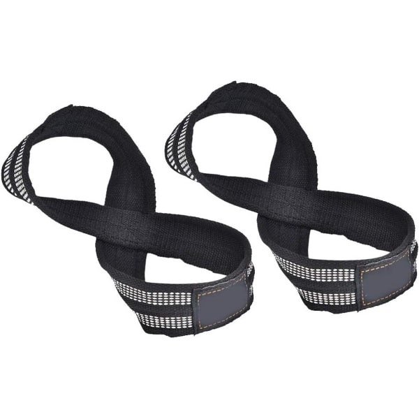 Figuur 8 Gewichthefriemen voor Deadlifts en Pull-ups - Polssteun voor Krachttraining Fitness