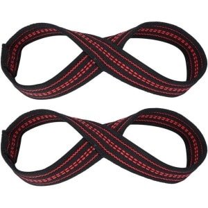 Figuur 8 krachttraining riemen voor polsbescherming en extra grip, 1 paar