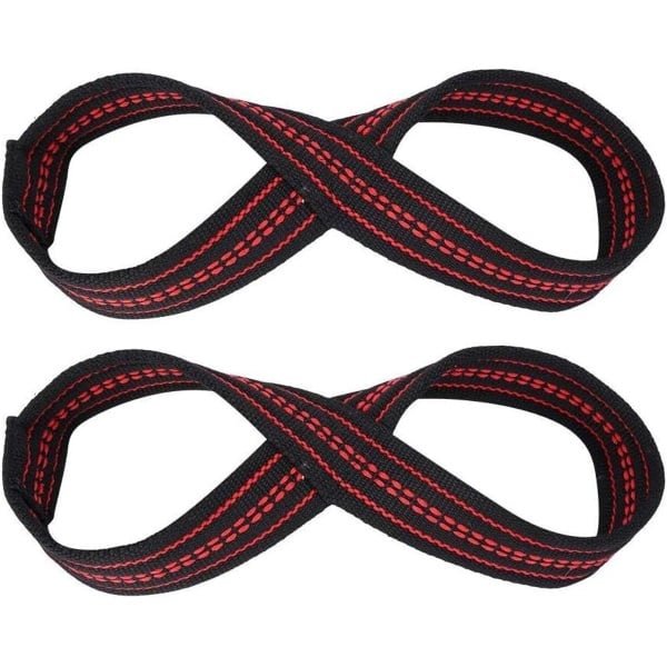 Figuur 8 krachttraining riemen voor polsbescherming en extra grip, 1 paar