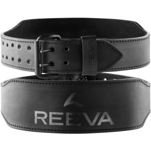 Fitness Gewichthefriem - Trainingsriem Lendensteun - Krachttraining Ondersteuning - 100% Buffelleer - 6mm Dik 10cm Breed - Zwart