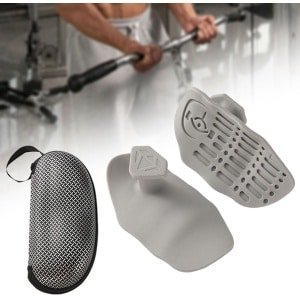Fitness Grip Pads - Antislip Gewichtheffen Handbeschermers - Siliconen Gym Grips voor Krachttraining, Deadlift en Pull-ups - Alternatief voor Fitnesshandschoenen - Grijs (Set van 2)