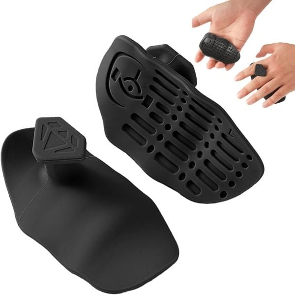 Fitness Grip Pads - Antislip Gewichtheffen Handbeschermers - Siliconen Gym Grips voor Krachttraining, Deadlift en Pull-ups - Trainingshandschoenen Alternatief - Zwart (Set van 2)
