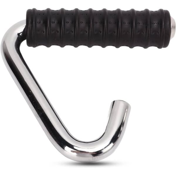 Fitness Handgrepen - Kracht Handvatten - Krachttraining Thuissport - C-vormig Ontwerp - 133 cm Lengte - Zilver