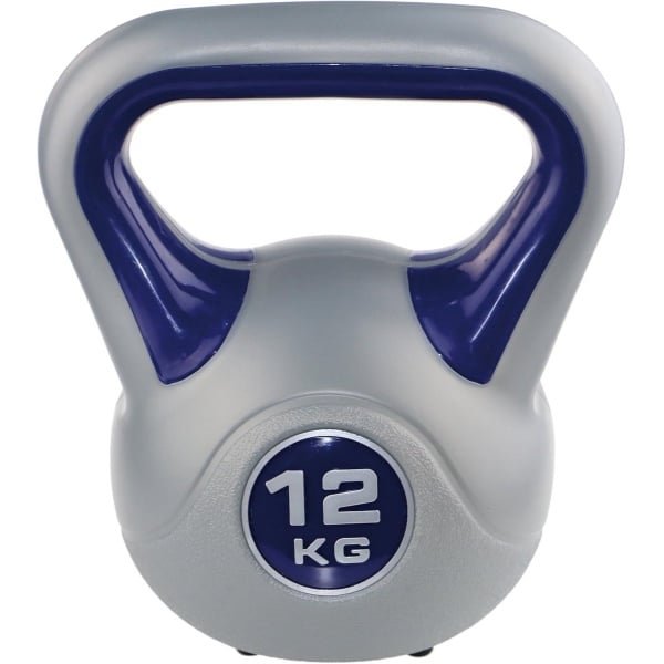 Fitness Kettlebell 12 kg Paars/Grijs voor Krachttraining
