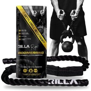 Fitness Touw - Krachttraining Accessoire - Duurtraining Flexibiliteit - Slijtvast Materiaal - 38.5 x 15.5 x 7 cm - Zwart