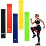 Fitnessbanden Set - Weerstandsbanden Gymnastiekbanden - Spieropbouw Krachttraining - 5 Weerstandsniveaus - Duurzaam Flexibel