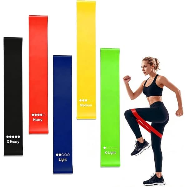 Fitnessbanden Set - Weerstandsbanden Gymnastiekbanden - Spieropbouw Krachttraining - 5 Weerstandsniveaus - Duurzaam Flexibel