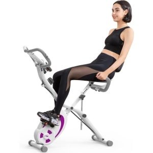Florixa® Hometrainer Fiets - Hometrainers Fitness - Hometrainer - Paars - 133cm x 25cm x 47cm