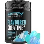 GEN Gearomatiseerd Creatine Poeder - 550g - Creatine Monohydraat + L-Taurine - Gemicroniseerde Creatine met Aroma - Geen Suiker & Top Oplosbaarheid - Veganistisch (Ice Candy)