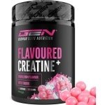 GEN Gearomatiseerd Creatine Poeder - 550g - Creatine Monohydraat + L-Taurine - Gemicroniseerde Creatine met Aroma - Geen Suiker & Top Oplosbaarheid - Veganistisch (Bubble Gum)
