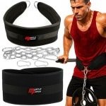 Gewichthefgordel voor Krachttraining en Bodybuilding - Maximale Belastbaarheid 240 kg, met Ketting en Karabijnhaken