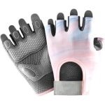 Gewichthefhandschoenen met antislip handpalmbescherming voor gewichtheffen en krachttraining - M - roze - siliconen gevoerd - geschikt voor mannen en vrouwen.