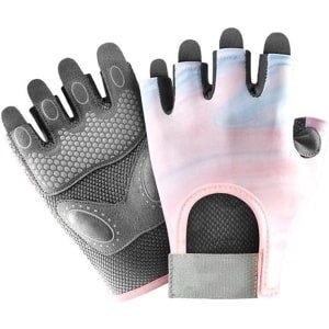 Gewichthefhandschoenen met antislip handpalmbescherming voor gewichtheffen en krachttraining - M - roze - siliconen gevoerd - geschikt voor mannen en vrouwen.