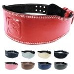 Gewichthefriem - krachttraining - powerlifting - deadlift riem - bodybuilding - fitness - rood - maat L