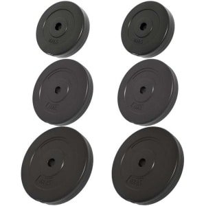 Gewichtschijven Cement - Gewichtsplaten - Halterschijven - Trainingsgewichten - Fitnessgewichten - Set 6 Stuks 30 kg - Duurzaam Cementmateriaal - Ideaal Voor Krachttraining