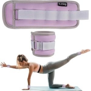 Gewichtsmanchetten Set - Enkelgewichten Polsgewichten - Fitness Krachttraining - Gelijkmatige gewichtsverdeling - 025 kg per stuk - Paars