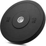 Gewichtsplaten Rubber - Bumper Plates - Krachttraining Gewichtheffen - Olympische Standaard Binnenring - 10 kg - Zwart