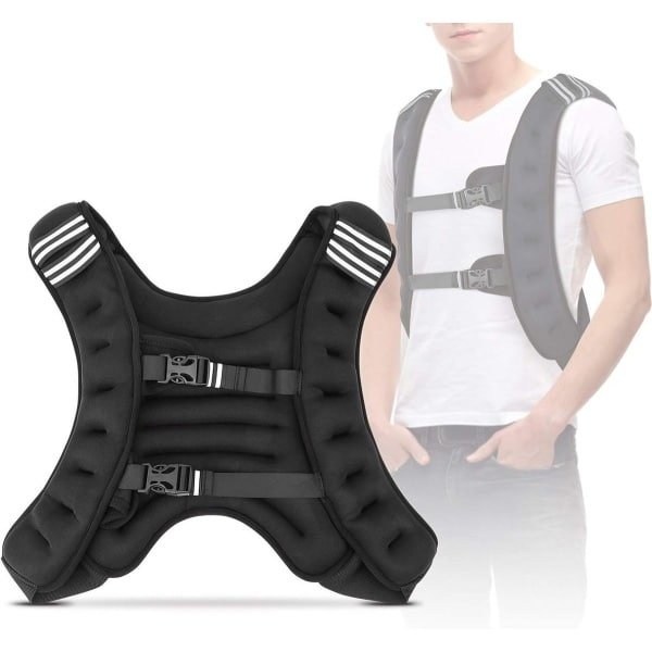 Gewichtsvest 10 kg - Krachttraining Oefening Verstelbaar Vest - Neopreen en IJzerkorrels Gewichtsvest
