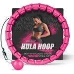 Gewogen Hoelahoep Infinity Smart Hoops met Teller - Verstelbare 2-in-1 Fitness Hoelahoep (22"-44") - Niet-Val Systeem met Verzwaarde Bal - Buik-, Taille- & Cardio Workout voor Thuis