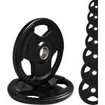 Gietijzeren Halterschijven Ø 50 mm Zwart Rubber Gewichtheffen & Krachttraining