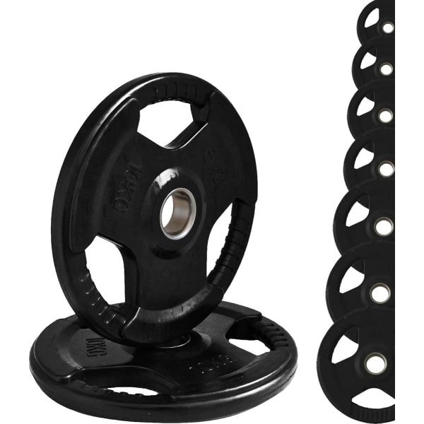 Gietijzeren Halterschijven Ø 50 mm Zwart Rubber Gewichtheffen & Krachttraining