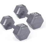 Gietijzeren Hex Halter Set van 9 kg, Paar, Krachttraining Gewicht