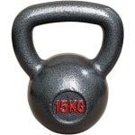 Gietijzeren Kettlebell 15 kg - Perfect voor Krachttraining, CrossFit en Fitness Thuis