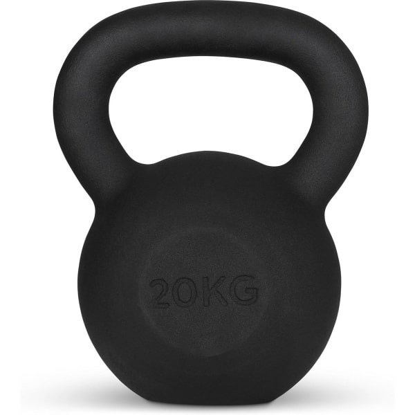 Gietijzeren Kettlebell 20 kg Zwart - Krachttraining Gewicht