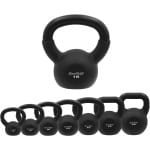 Gietijzeren Kettlebell - Kogelhalter Krachtbal - Thuis Krachttraining - Ergonomische Handgreep - 6 kg - Zwart