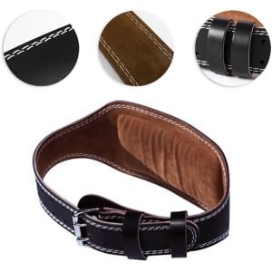 Gigicial Gewichthefgordel - Powerliftinggordel - Dikke rugsteun, ergonomisch ontwerp - 1 stuk - Voor krachttraining - Zwart