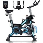 Glitzerlife - Hometrainer Fitnessbike - Magnetische Weerstand - Indoor Cycling Bike Ergometer - LCD Display met Tablethouder - Stalen Frame - Ø101cm - Zwart - Fitnessapparaat voor Thuis
