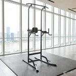 Glitzerlife -Power Tower Dip Station -optrekstang voor thuisfitnessstudio - krachttraining - trainingsuitrusting - Zwart